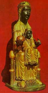 The Black Madonna - The statue at Which Mary Pyle prayed at Montserrat